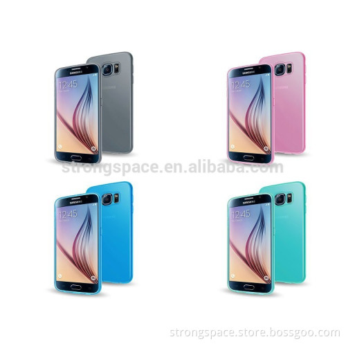 2015 Hot selling Colorful TPU Transparent Silicom Silicon Gel case cover for Galaxy S6